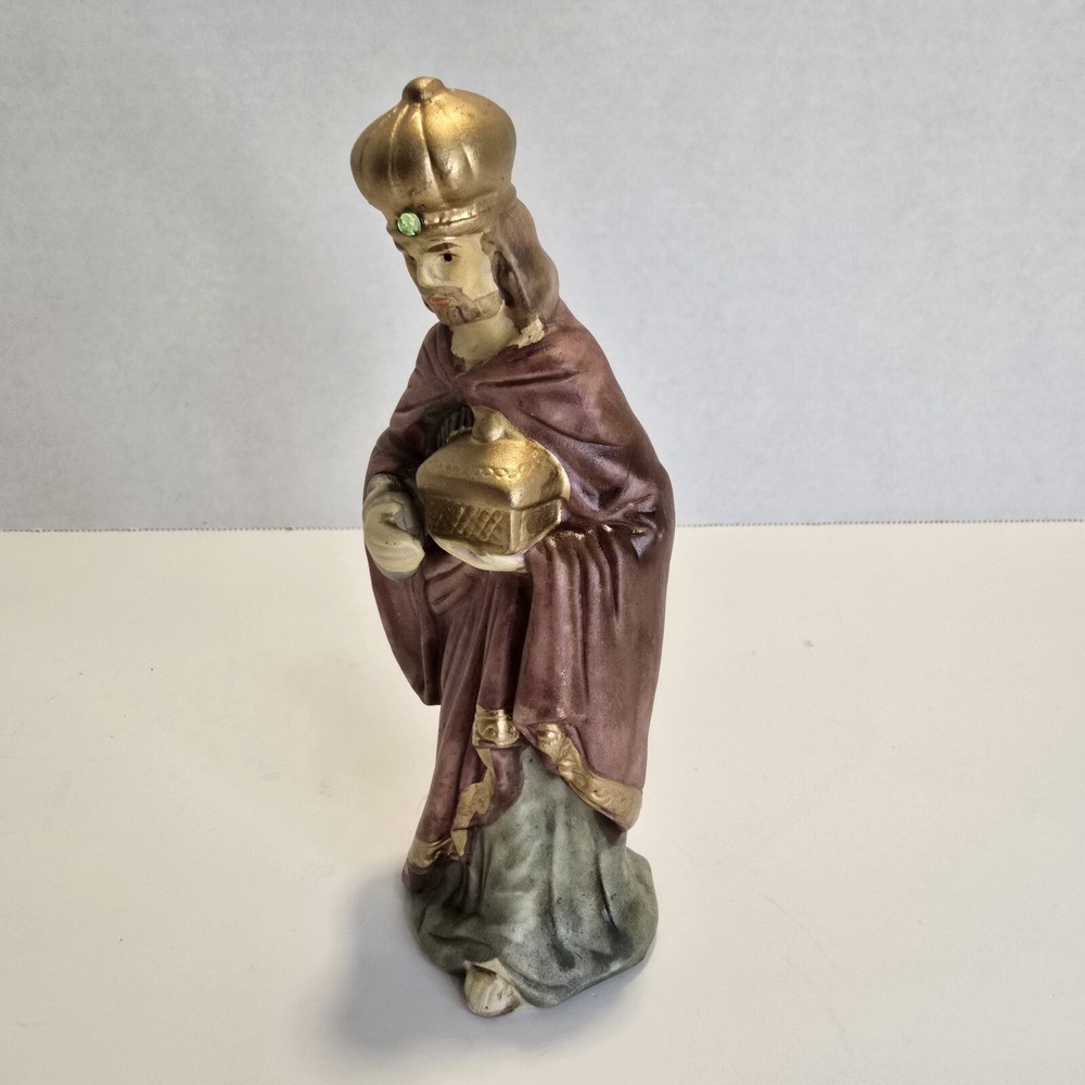 Nativity Set Porcelain Wiseman Figure Replacement Part Vintage - Picture 5 of 8